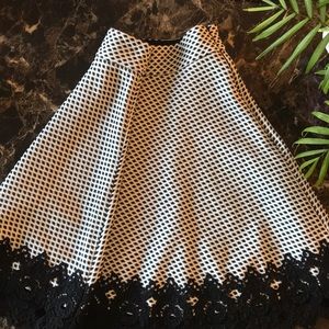Black + white English Factory circle skirt